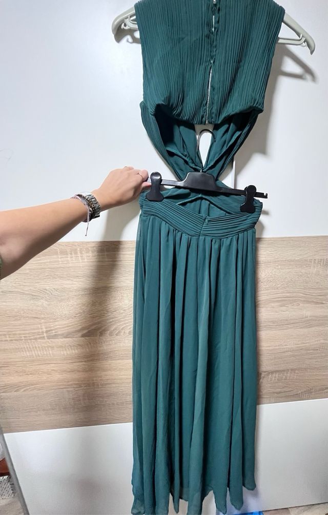 Vestido SHEIN verde oliva boda