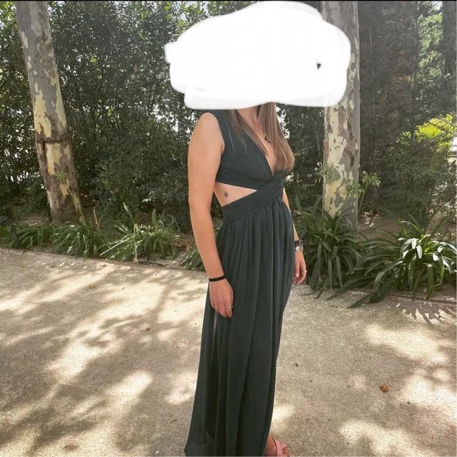 Vestido SHEIN verde oliva boda