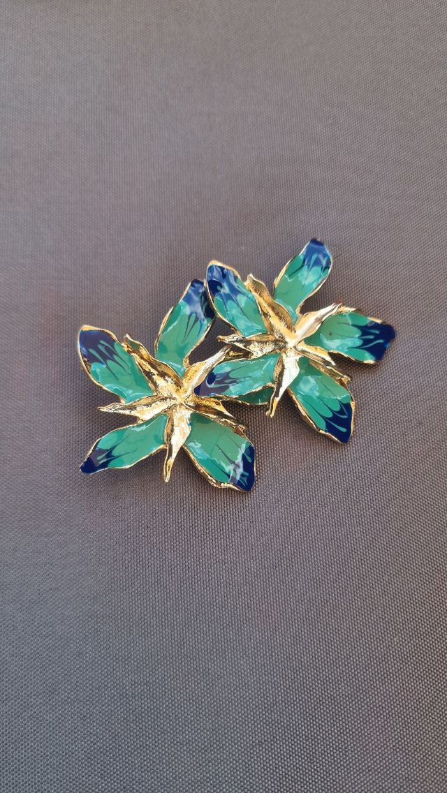 Orecchini Zara - Farfalle Verde Oro