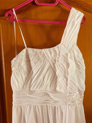 Vestido Blanco Boda- Talla S