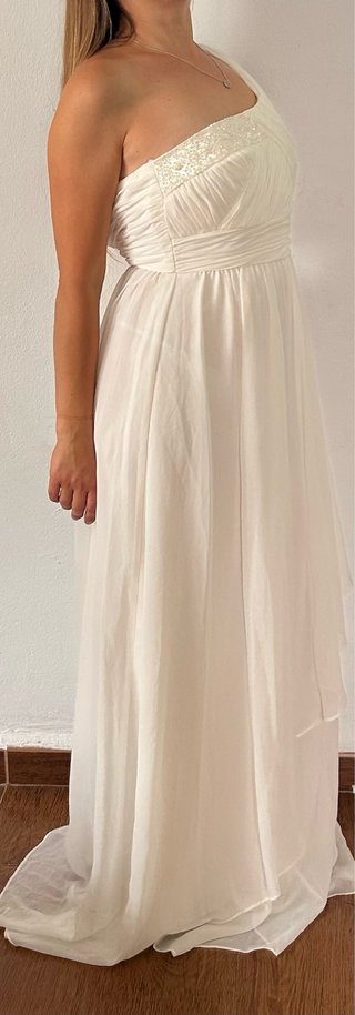 Vestido Blanco Boda- Talla S