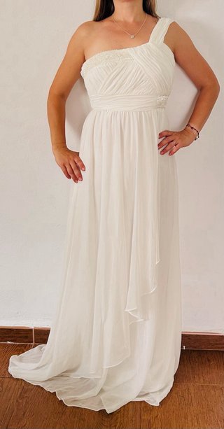 Vestido Blanco Boda- Talla S