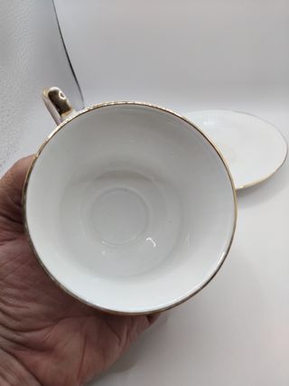 🇬🇧 Taza té porcelana inglesa dorada