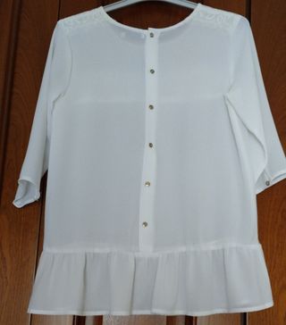 Blusa Mayoral blanca - Gasa y encaje
