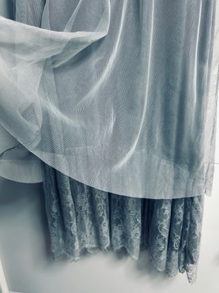 Vestido lencero gris - tul y encaje S/M
