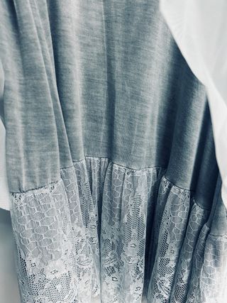 Vestido lencero gris - tul y encaje S/M