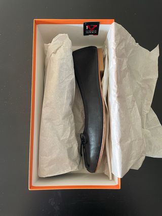 Ballerine nere in pelle