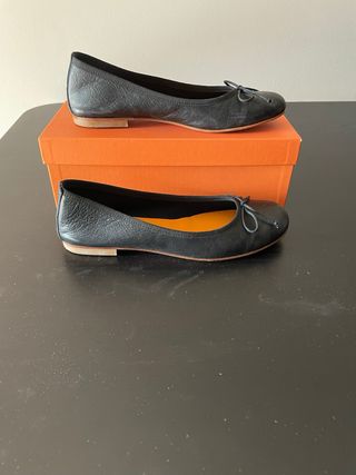 Ballerine nere in pelle