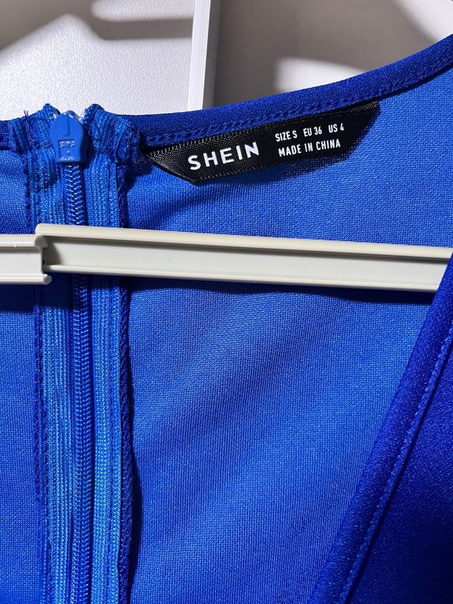 Vestido SHEIN azul electrico boda