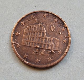2 monete centesimi euro con difetto/errore