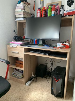 Escritorio madera color beige