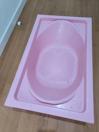 Bañera bebé rosa