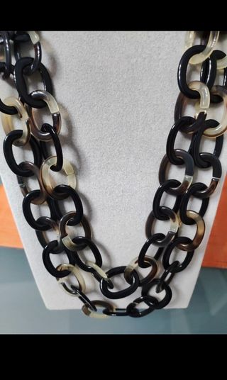 Collana vintage anni '90 beige e nera