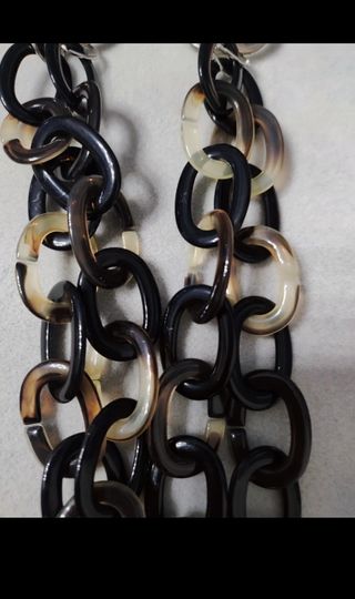 Collana vintage anni '90 beige e nera