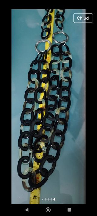 Collana vintage anni '90 beige e nera