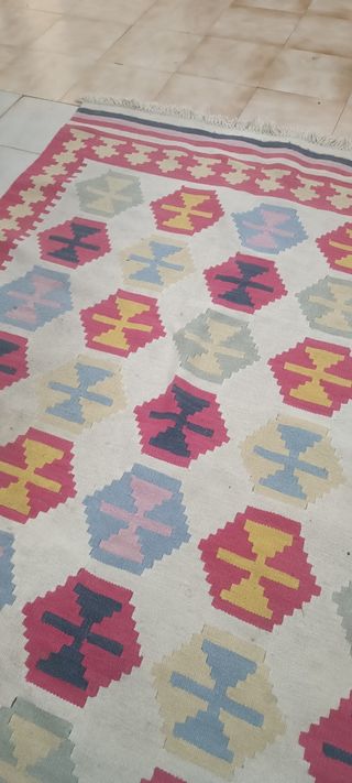 Alfombra estilo étnico - Lana multicolor