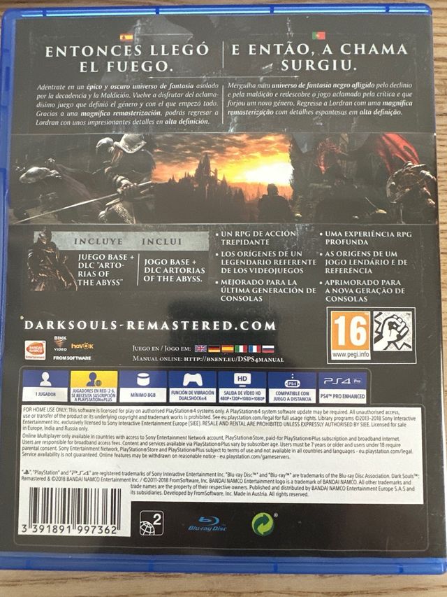 Dark Souls Remastered PS4 (PlayStation 4)