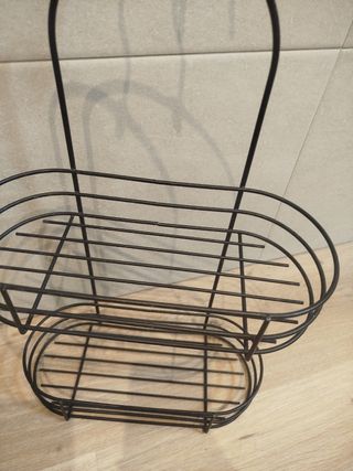 Set de baño: barra cortina y estante de ducha