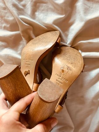 Tacones marrones fiesta