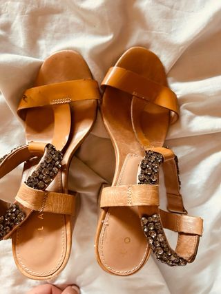 Tacones marrones fiesta