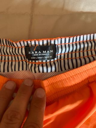 Bañador Zara Hombre L Naranja