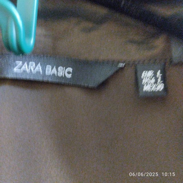 Blusa Zara marrón - Negro tornasolado Talla L