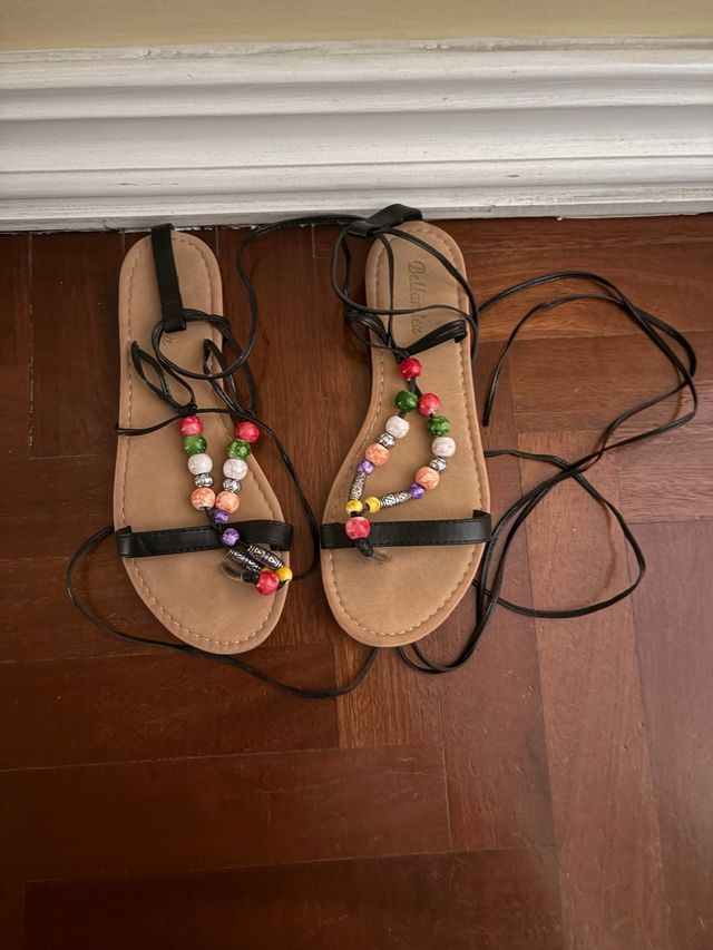 Sandali schiava con perline