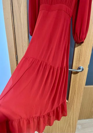 Vestido midi NAFNAF terracota nuevo