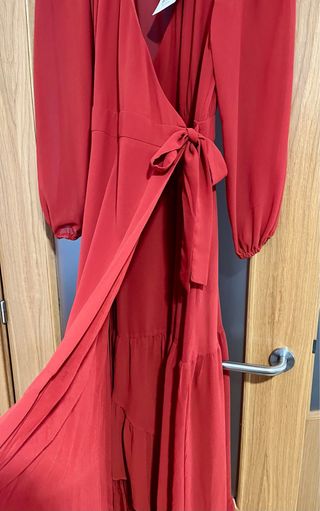 Vestido midi NAFNAF terracota nuevo
