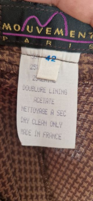 Completo giacca pantalone Mouvement marrone tg L