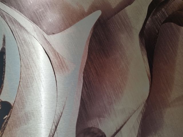 Cuadro metálico 80x80 malva, plata, rosa, marron