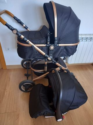 Cochecito bebé + silla para el coche a juego