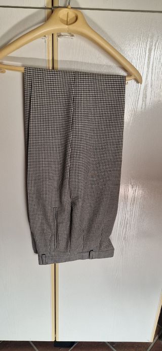 Completo giacca e pantaloni donna grigio bianco