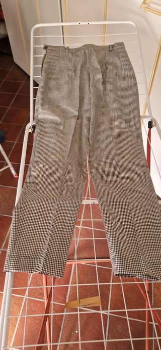 Completo giacca e pantaloni donna grigio bianco