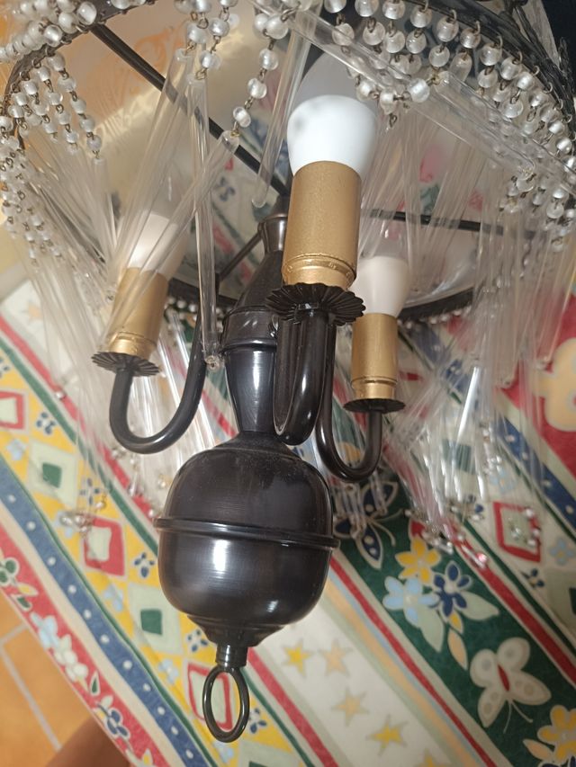 Lámpara vintage lágrimas de cristal