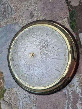 Plafón techo vintage dorado.39 cm diámetro.