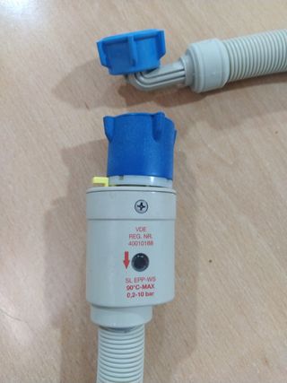 Tubo entrada lavadora con filtro y codo 90°