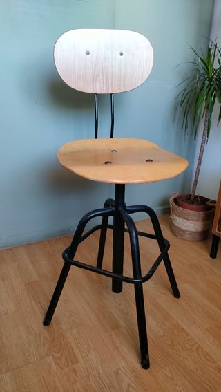Silla vintage industrial giratoria