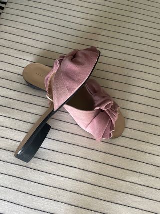 Pala lazo serraje rosa de Zara