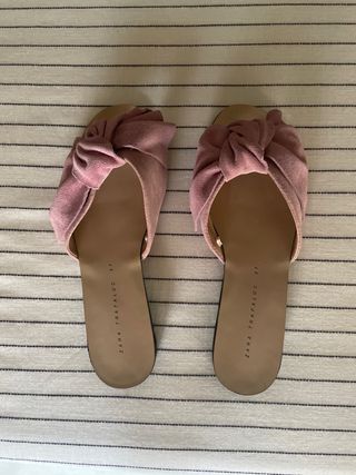 Pala lazo serraje rosa de Zara