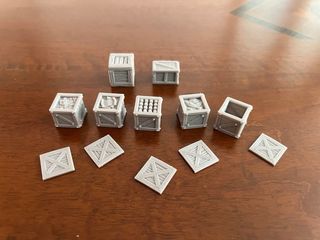 Miniature casse e barili wargame