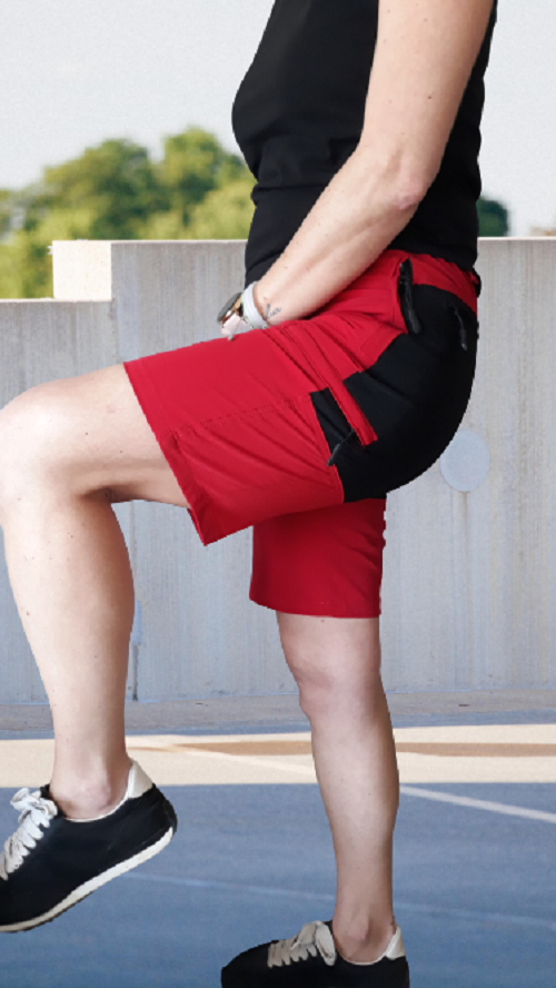 Bermudas trekking rojas - elásticas