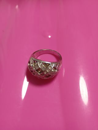 Anillo plata mujer brillante