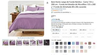 Funda nórdica microfibra 135x200 - Lavanda