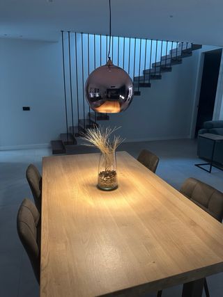 Lampara colgante Tomasucci cobre-rosa
