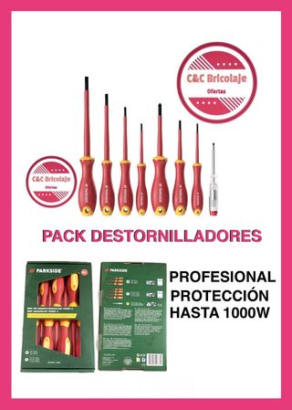 Pack 8 Destornilladores Parkside 1000w nuevos