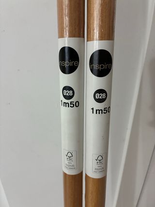 2x Barras Cortina INSPIRE 150cm Madera