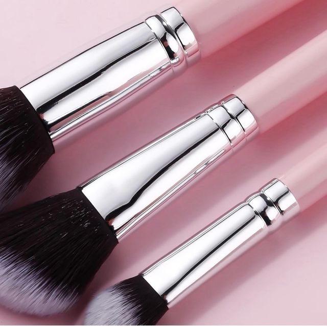 Set de brochas de maquillaje 9 piezas con estuche