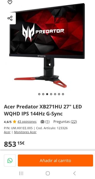 Acer Predator 28" 4k g-sync