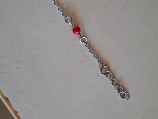 Bracciale argento con perle rosse